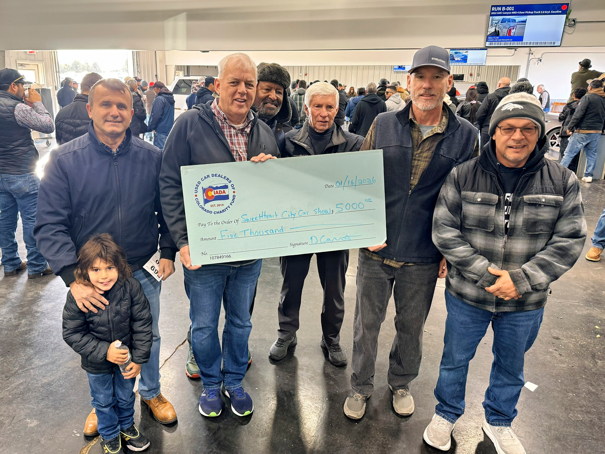 CIADA donates $5000 to the Sweetheart City Car Show!