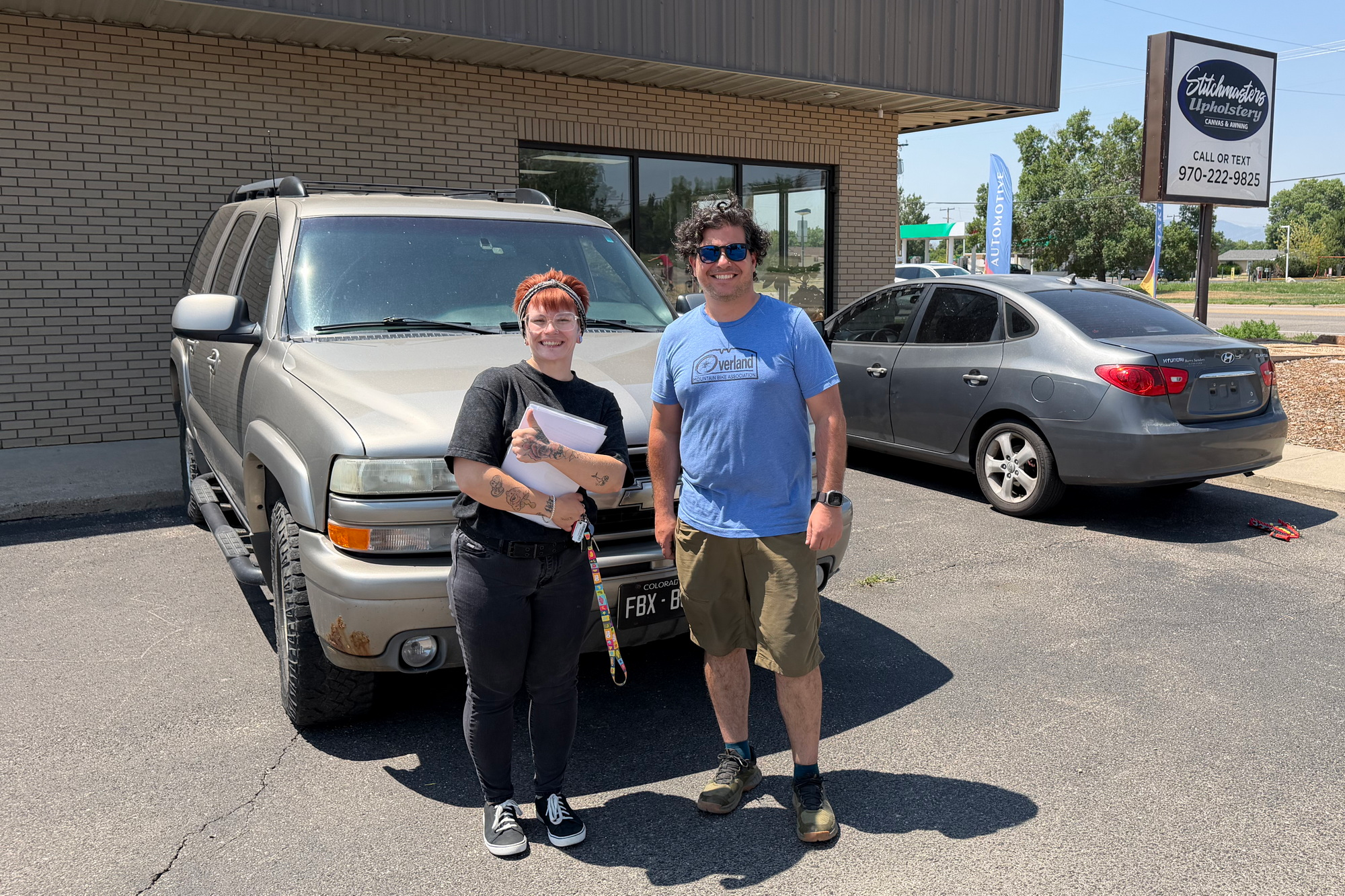 First stop was at Stitchmasters Upholstery to pick up the vehicle whose front seats had been reupholstered..