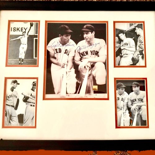 Photo collage signed by Ted Williams and Joe DiMaggio