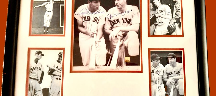 Photo collage signed by Ted Williams and Joe DiMaggio