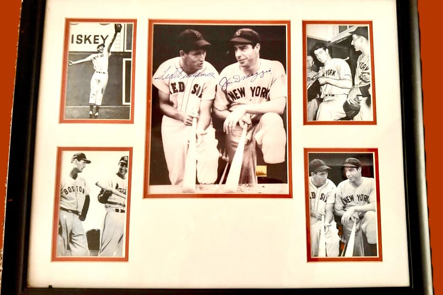 Photo collage signed by Ted Williams and Joe DiMaggio